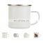 4oz food grade white sublimation enamel mug no handl