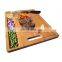 Large Organic Bamboo Cutting Board For Kitchen with 3 Built-In Compartments And Juice Grooves