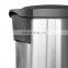 Hot selling 40L household stainless steel fingerprint proof trash can with soft closed dustbin compression kitchen trash bin
