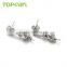 925 Sterling Silver with Cubic Zirconia Pierced Earrings Mounting Jewelry Findings & Components 9EM15