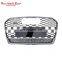 Replacement RS6 Car accessories front bumper grille for Audi A6 C7.5 center honeycomb grills Chrome black silver 2016-2018