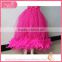 Light muslin gauze girl's gallus pure pink dress decorated with feather