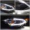 LED DRL with Projector headlights for Toyota Corolla LE/SE2014-2016 black housing and amber corner
