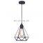 E27 Industrial Vintage Cage Pendant Light Rustic Retro Loft Pyramid Hemp Rope Bar Decor Vintage Lamp Ceiling Lamp