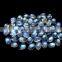 7x5 mm 100% Natural Rainbow Moonstone Oval Cabochon Gemstone Blue Flashy Fire 5x7 mm