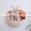 Handwoven Apple Shaped Rattan Wall Basket Toy Storage For Kid's Room