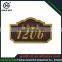 custom znic alloy nameplate,embossed nameplate,self adhesive metal loto sticker
