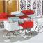 stainless steel furniture dining table with glass and chair