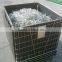 Warehouse stackable mesh steel storage container