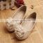 2015 Newest korean style lovely girl princess shoes kids heart pearl single shoes