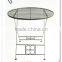 LC-85017 China bamboo design iron metal dinning table with glass top
