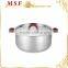MSF-3997 8pcs Stainless steel cookware set casserole hot pots with heat resistant silicon handles