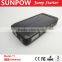 sunpow 2015 best car accessory solar energy emergency power 12000mah lithium battery 12v car jump starter with Air compressor