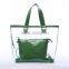 High fashion bright ladies cheap clear pvc plastic shopping bag