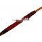 190T pongee fabric red straight umbrella with wood handle