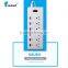 6 port usb multi electrical socket us type 6 way 100-125v extension cords with voltage surges protector