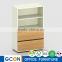 Offfice wooden storage filling cabinet book shelfs wall floating shelf with drawer