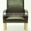 Modern Genuine Leather with Arc Armrest design Hotel chair/Dining Chair/Restaurant Chair (KY-2615-OAK)