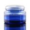 wholesale empty painted blue glass jar