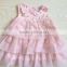 haigh quality ruffle baby girl party dress baby pink collar cake dress dress baby tutu dress