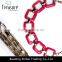 Antique jewelry rose red resin golden alloy chain choker necklace jewelry for girl 2016
