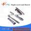 Conical Twin bimetallic Screw Barrel PVC Wood Plastic Machine