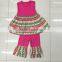 Hot New Girl Ruffle Jersey Knit Stripe Tunic Shirt Pants Outfit Children's Boutique Clothing Set