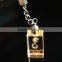 2016 high quality led crystal keychain metal