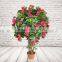 Gorgeous Red Azalea Flower Tree Artificial Flower Tree For Hotel Decoration