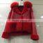 Genuine Leather And Double Face Rabbit Fur Lining Coat/Warm Fox Fur with Genuine Leather Fur Coat