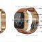 MTK6572 dual core W9 waterproof smart watch genuine leather 3G Android 4.4 GPS smartwatch