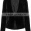 Ladies formal long sleeve V-neck black velvet jacket office formal lady jacket SYA15060