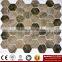 IMARK 3D Inkjet Printing Urban Wood 2" Hexagonal Glass Mosaic Tile/Luxury Tile