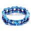 Fashion Men Stainless Steel Motorcycle Bike Chain Blue color motorcycle chain bracelet