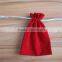 velvet drawstring jewellery pouch/velvet jewellery bag