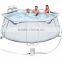 round water pools with matel frame and top cover