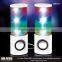 White&Black USB Powered Multi-color LED Stars Music Mini LED Dancing Bluetooth Speaker