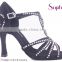 Suphini Black Factory Hot Sale Latin Ballroom Dance Shoes