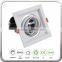 Dimmable squre downlight gimbal with high quality down light with rectangular shape