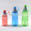 Plastic water bottle with ice tube;outdoor water bottle.500ml Sport water bottle