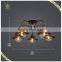 High Quality 5 Lights Coffee Color Iron Ceiling Lamp Glass Ball Shade for Home and Hotel