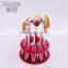 Top quality custom logo Round 10pcs oval brush acrylic display