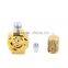 Flower rose shaped UV gel colored empty refill perfume glass spray bottle with metal alloy cap