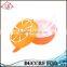 NBRSC Lemon Shaped 2 Layers Round Microwave Bento Lunch Box Kids Picnic Food Plastic Container
