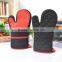 China Supplier Heat Resistant Black Cotton Silicone Barbecue Glove