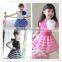 2015 summer girls dress girls cute princess stripe dress 3D flower boutique party costume children clothes dress for girl