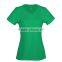 shanghai distributer short sleeve v-neck collar embroidered fiber t-shirt