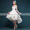 MGOO Custom Made Evening Dinner Dress Short White Satin Elegant Dress Latest Design Prom Layers Dress 2256