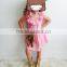 Lovely Baby Summer Clothes Sleeveless Boutique Girl Clothing Baby Girl Pink Cotton Dress