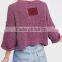 Runwaylover 127 New Style 2017 Ladies Deep V-Neck Loose Knitted T-Shirts